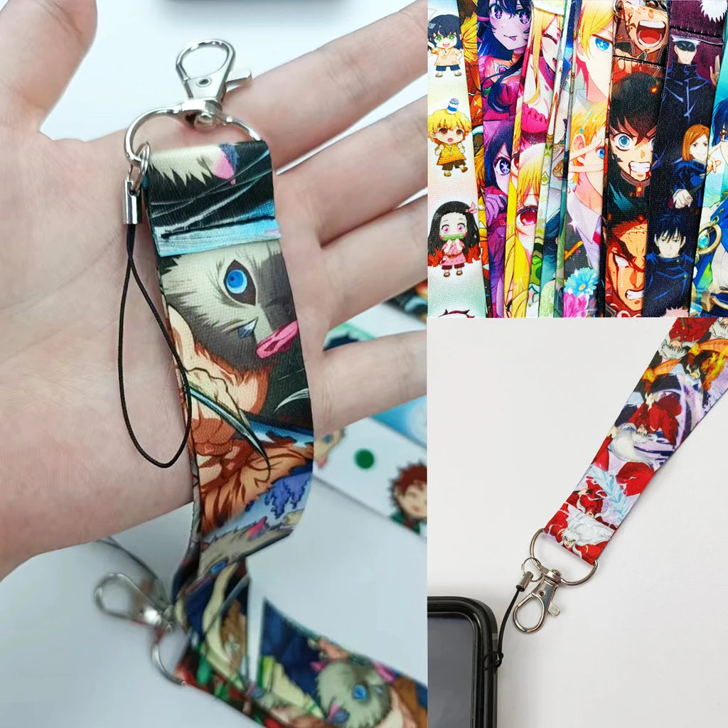 Anime Neck Strap Lanyards Keychain ID Card Pass Hang Rope Lariat Lanyard Key Chain Key Ring Badge Holder Accessories Gifts 7~11days