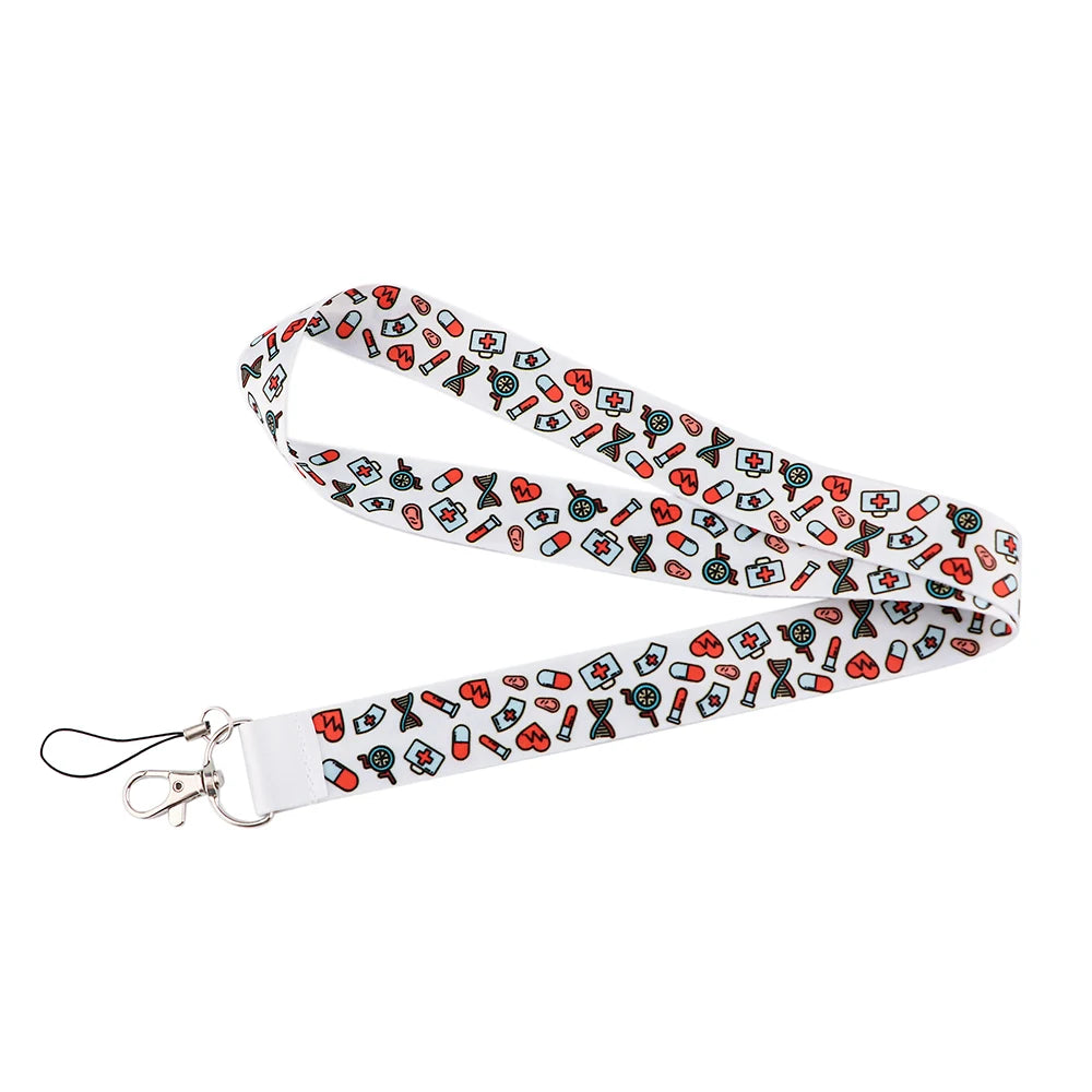 Medical Doctor Nurse Lanyards for Key Neck Strap For Card Badge Gym Key Chain Lanyard Key Holder DIY Hang Rope Keychain 7~11days