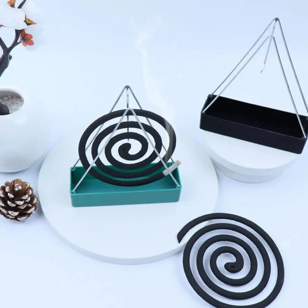 Mosquito Coil Holder Incense Holders Plastic Black Coil Incense Burner Frame Creativity Incense Bracket For Household 9~12days