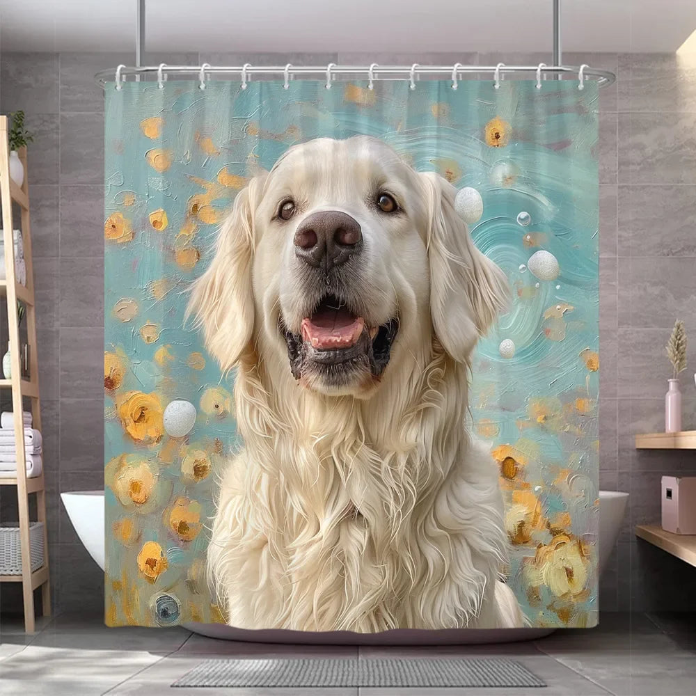 Funny Dog Shower Curtain 7~10days