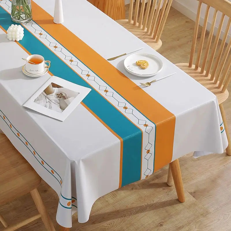 Modern Concise Style Pattern Waterproof Rectangular Polyester Tablecloth 9~13days