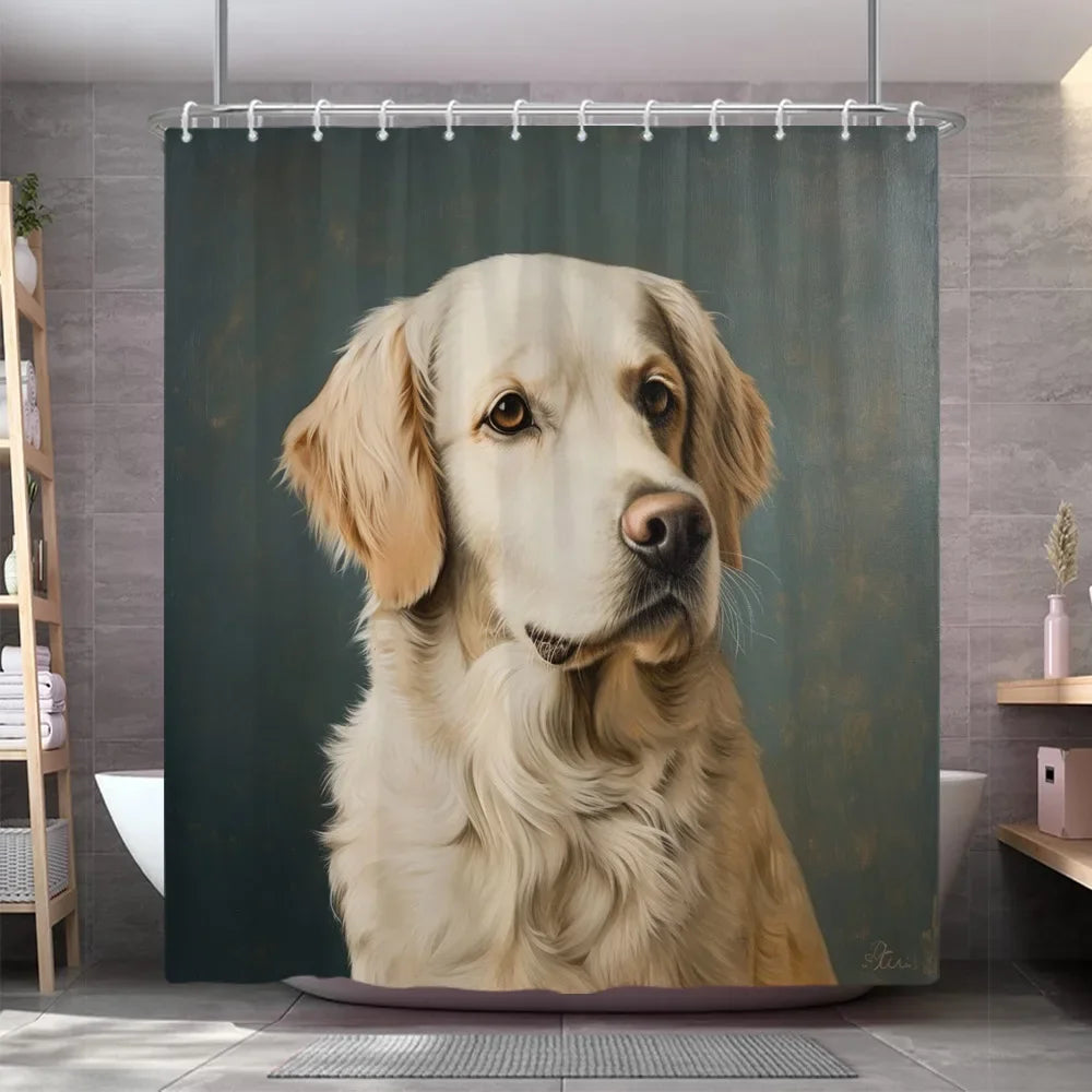 Funny Dog Shower Curtain 7~10days