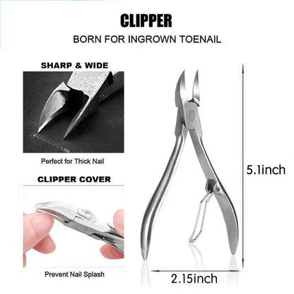 12Pcs/set Professional Pedicure Tools Ingrown Toenail Tools Kit Nail Care Ingrown Toenail Removal Correction Clippers Foot Care 5~8days