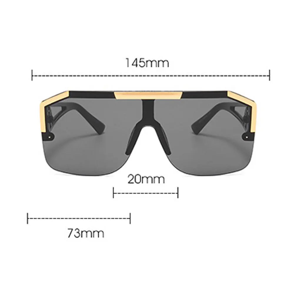 Luxury Big Square Sunglasses Women Female Oversized Black Shades UV400 7~11days