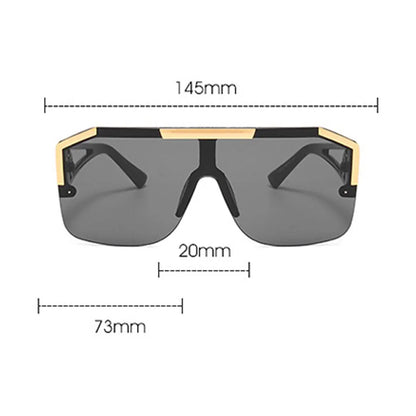 Luxury Big Square Sunglasses Women Female Oversized Black Shades UV400 7~11days