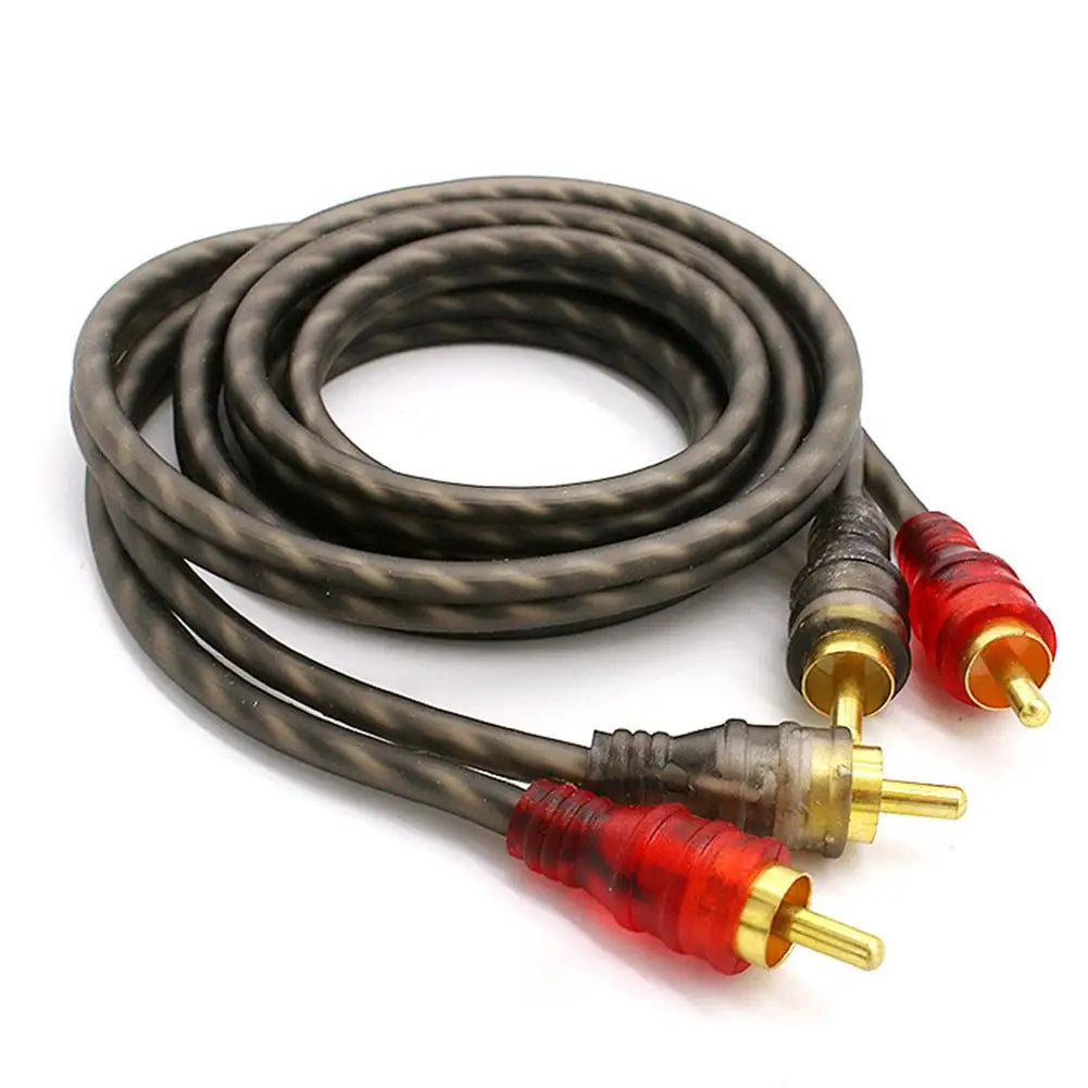 Car Audio Signal Cable 0.5-5M Pure Copper Wire RCA Plug Audio Cord Power Amplifier PVC Cables Line Car Audio System Accessories 7~10days