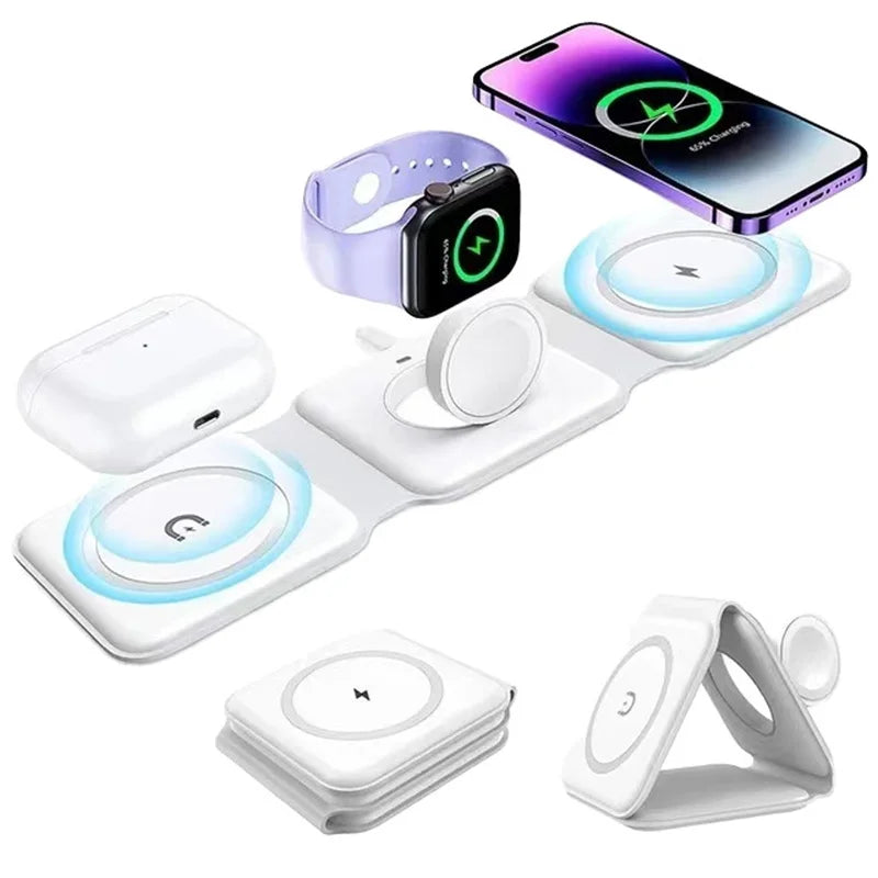 Magnetic Wireless Charger Mobile Phone Watch Headset Portable Fast Charging 8~13days