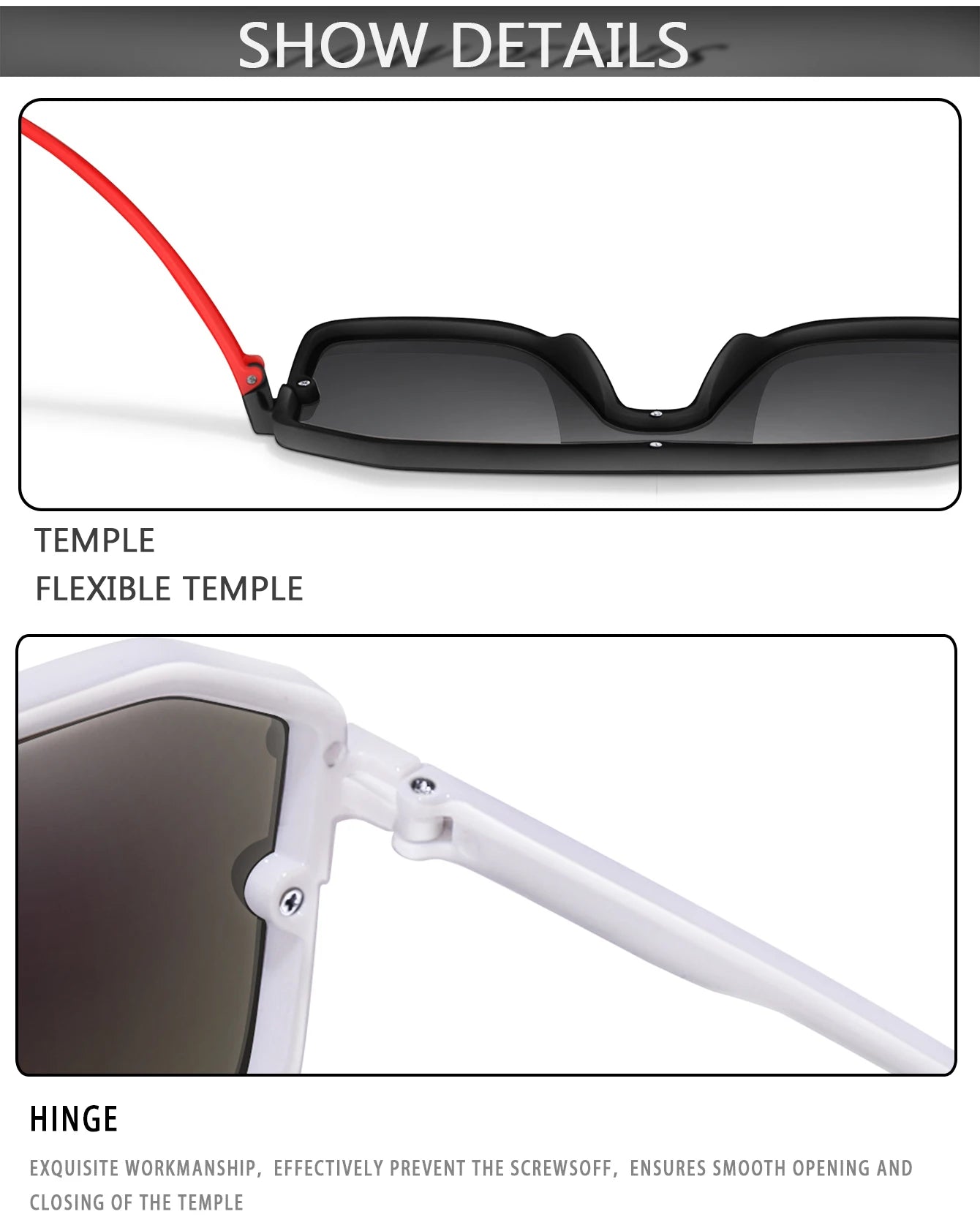 Square Big Frame Sunglasses Men/Women 10~13days