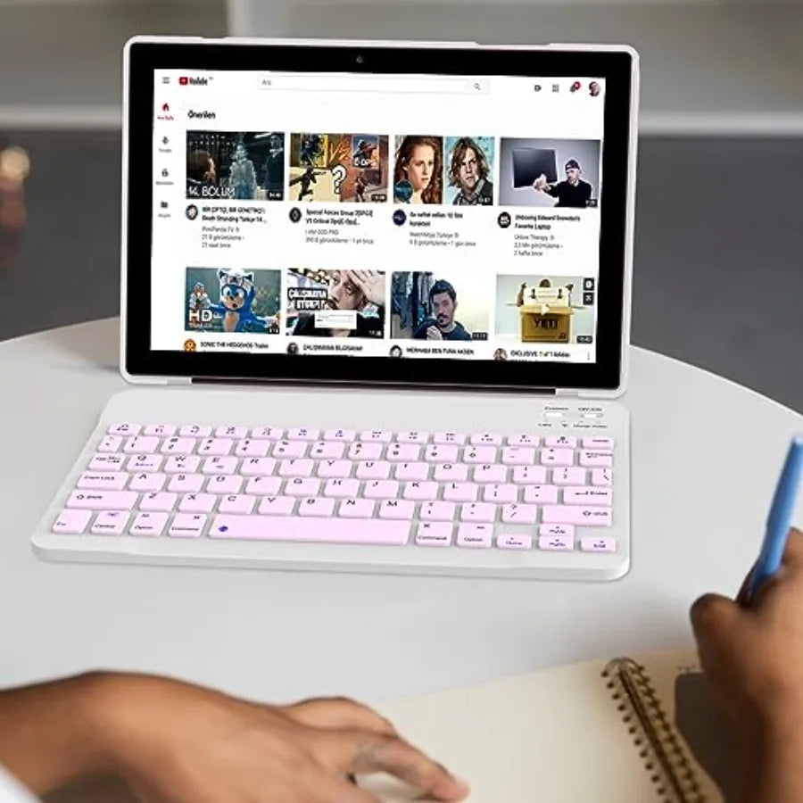 Tablet for office use aluminum alloy body silver color 2-in-1 detachable keyboard and stylus included 3~8days