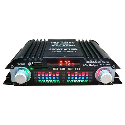 1600W Peak Power HiFi Sound Amplifier Digital 4 Channel Audio Amplifier Bluetooth Karaoke Player FM Radio Support Remote Control 7~10days