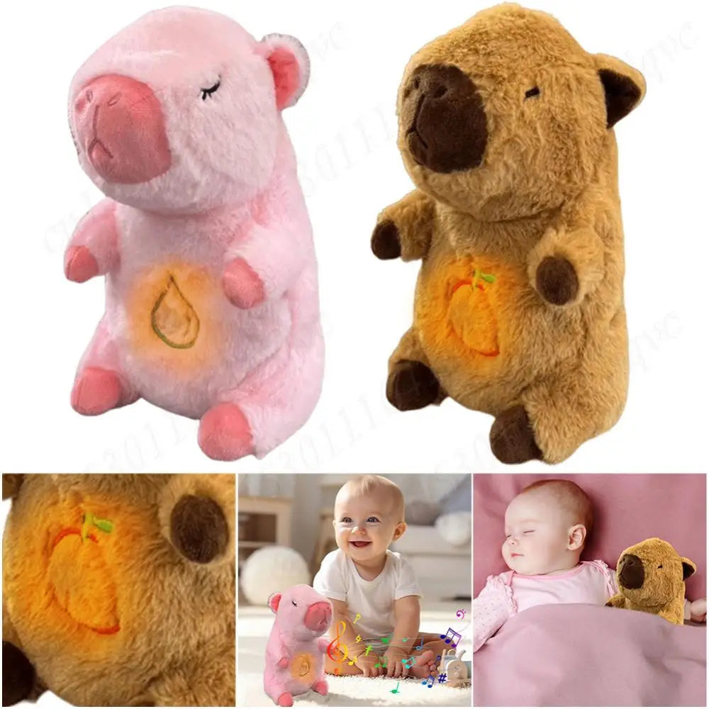 Baby Plush Doll Breathing Bear Baby Soothing Otter Toy 2~8days