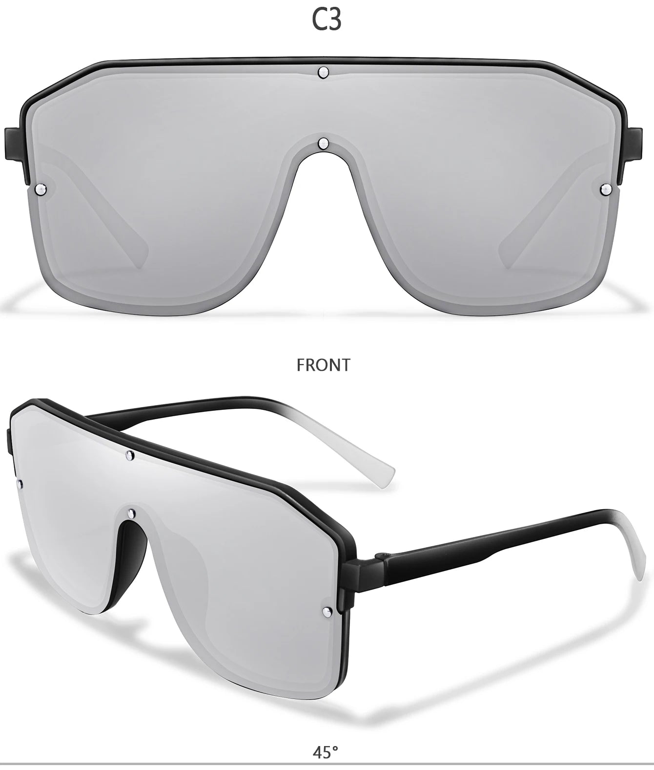 Square Big Frame Sunglasses Men/Women 10~13days