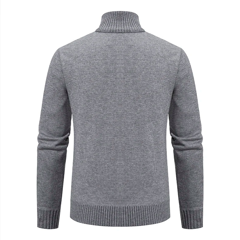 Men's autumn and winter warm trend line stand collar knitted cardigan sweater coat 11~15days