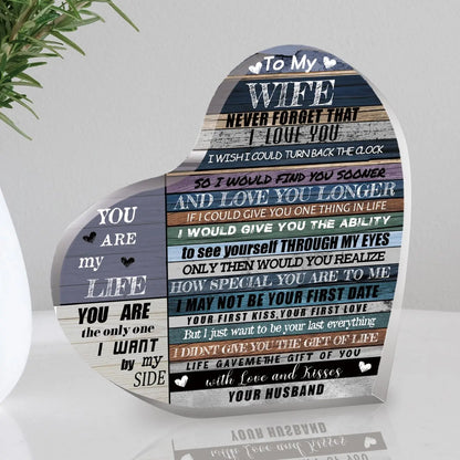 Gift for Wife Acrylic Heart Sign,Lover Plaque 9~13days