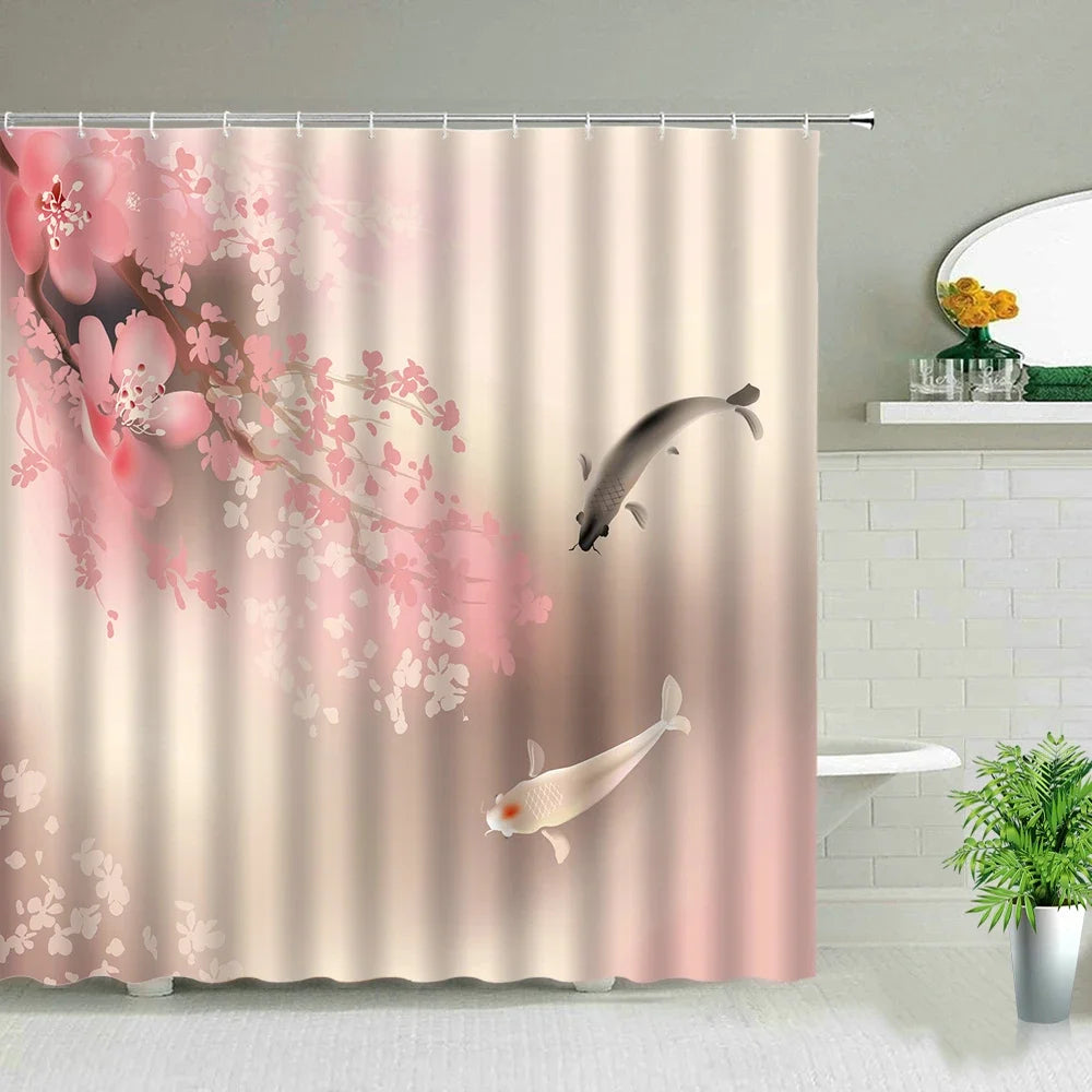 Chinese Style Shower Curtain Bathroom 7~10days