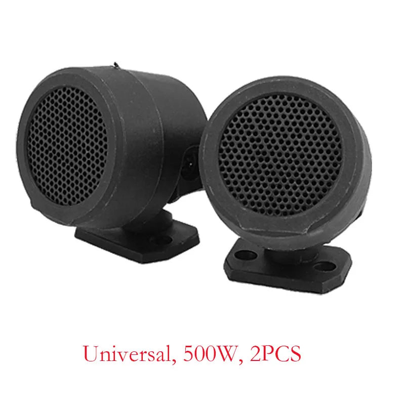 2 Pair Of 500w Pre-wired Dome Audio System Super Loud Tweeter Speakers For Auto Car 7~10days