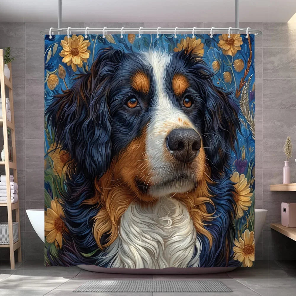 Funny Dog Shower Curtain 7~10days