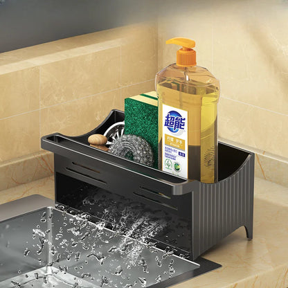 Automatic Drainage Sink Storage Rack Plastic Kitchen Wash Basin Soap Sponge Holder Bathroom Shampoo Organizer Towel Rack 5~8days