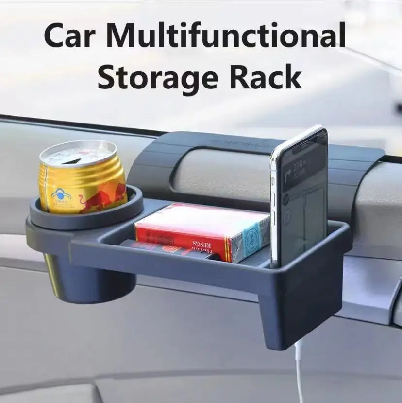 1pc Multifunctional Car Organizer Box With Cup Holder Drink Holder Side Door Window Phone Slot Hanging Storage Rack For Vehicle 7~10days