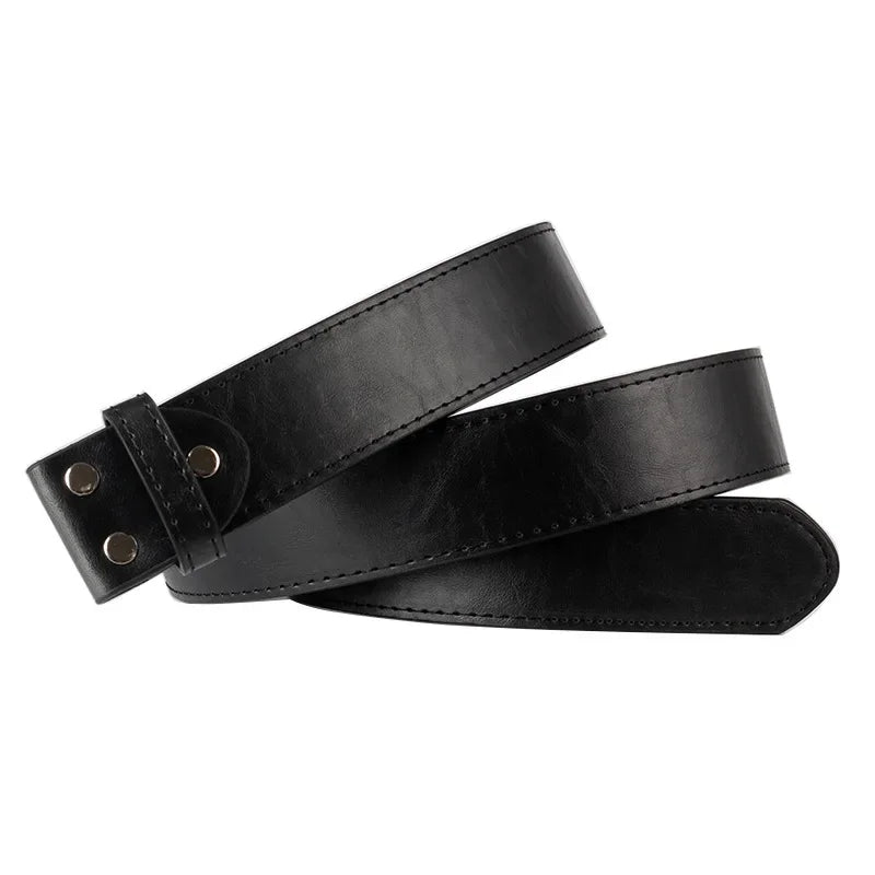 Men's PU leather Belt without buckle DIY Belt accessories 3.8cm 9~14days