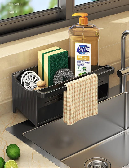 Automatic Drainage Sink Storage Rack Plastic Kitchen Wash Basin Soap Sponge Holder Bathroom Shampoo Organizer Towel Rack 5~8days