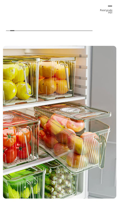 GIANXI Refrigerator Storage Box Food-grade Kitchen Special Storage Box Food Fruit And Vegetable Fresh-keeping Box 9~13days