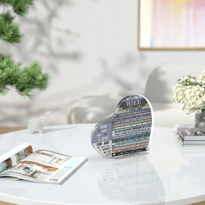 Gift for Wife Acrylic Heart Sign,Lover Plaque 9~13days