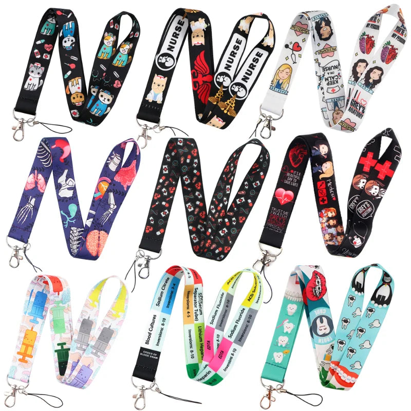 Medical Doctor Nurse Lanyards for Key Neck Strap For Card Badge Gym Key Chain Lanyard Key Holder DIY Hang Rope Keychain 7~11days