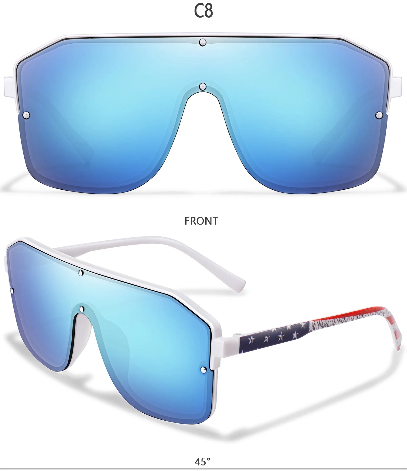 Square Big Frame Sunglasses Men/Women 10~13days