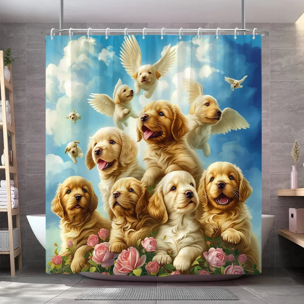 Funny Dog Shower Curtain 7~10days