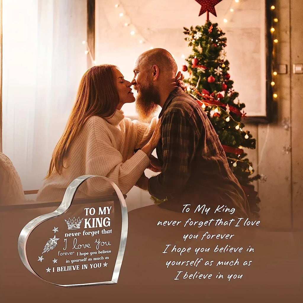 Unique Acrylic Heartfelt Gift - Personalized Romantic I Love You Message - Perfect For Boyfriend, Husband 8~11days