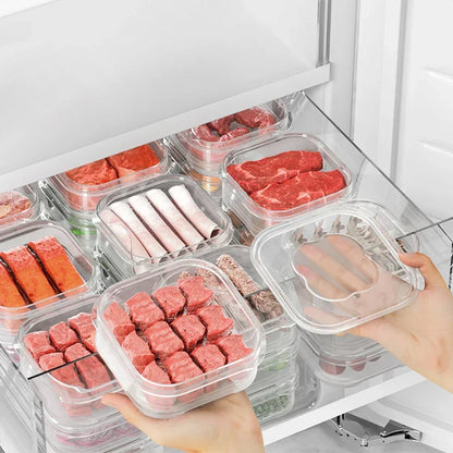 5/1Pcs Food Storage Containers With Lid Mini Transparent Fridge Meat Vegetable Fresh-Keeping Organizer Box For Kitchen Storage 9~13days