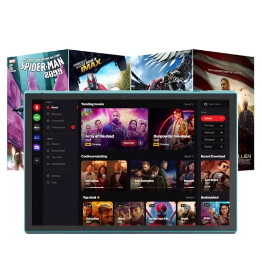 10-inch Android 15 Tablet for Work and Entertainment IPS Display Black 8GB DDR4 RAM + 32GB ROM with 1TB Expandable Storage 3~8days