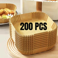 Air Fryer Paper Liners Disposable Oil-Proof Waterproof Baking Paper Round Square And Rectangle Parchment Kitchen Party Supplies 5~12days