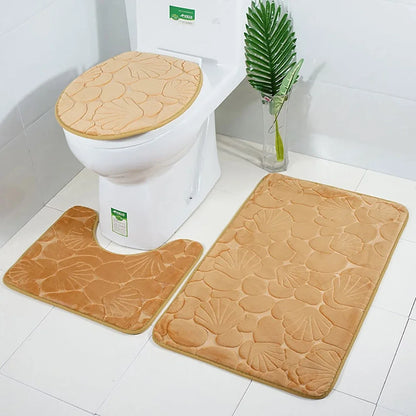 Set of 3 Bathroom Bath  Cobblestone Mat Set Cobblestone 9~13days