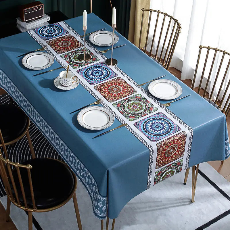 Modern Concise Style Pattern Waterproof Rectangular Polyester Tablecloth 9~13days