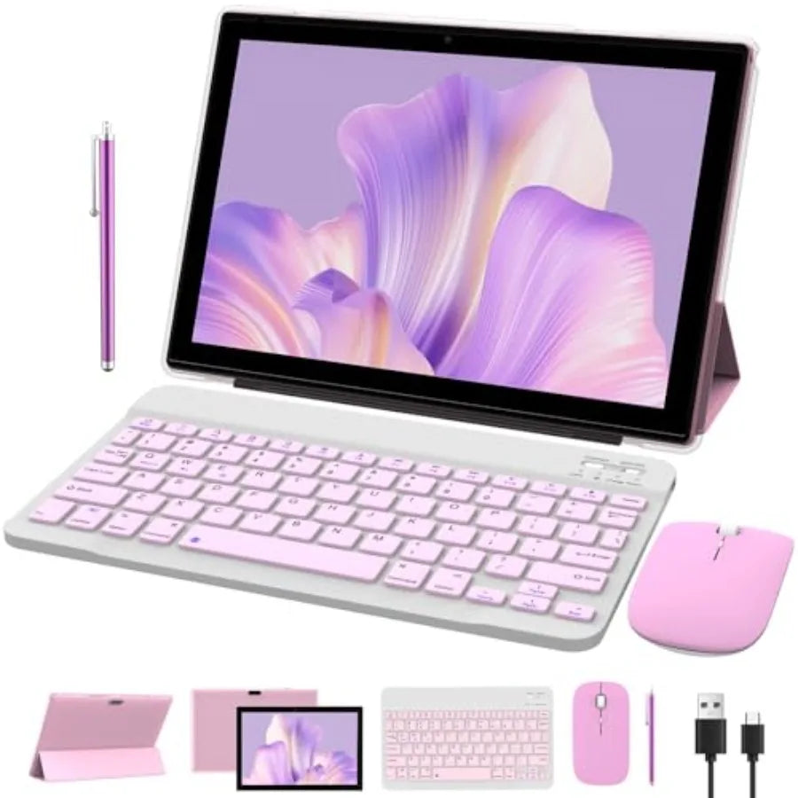 Tablet for office use aluminum alloy body silver color 2-in-1 detachable keyboard and stylus included 3~8days