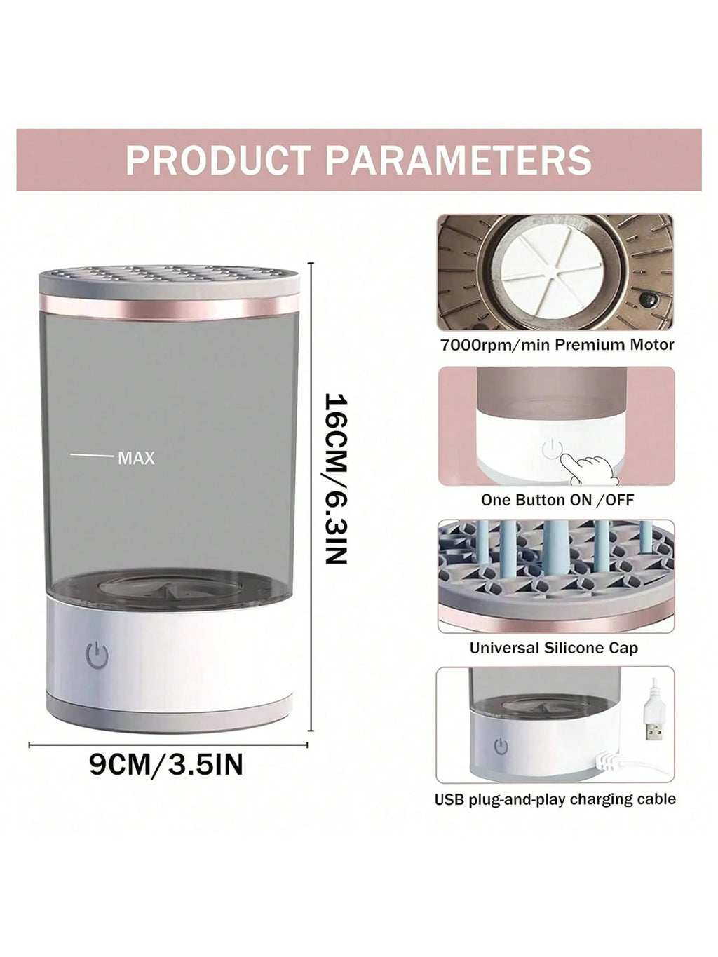 Electric Makeup Brush Cleaner Machine 6~11days