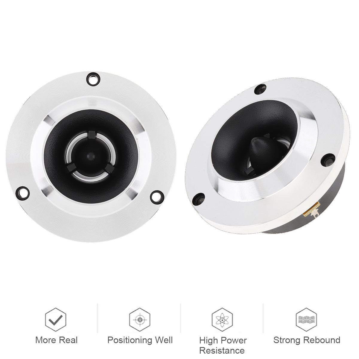 2pcs 4Inch 1500W Titanium Bullet Tweeter with Capacitor Modified Vehicle Tweeter Sound Auto Music Stereo Loud Car Speakers 7~16days