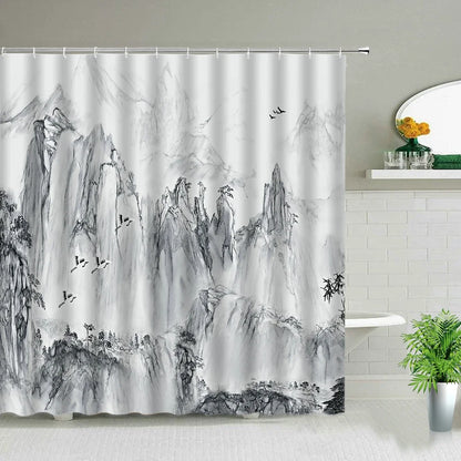 Chinese Style Shower Curtain Bathroom 7~10days