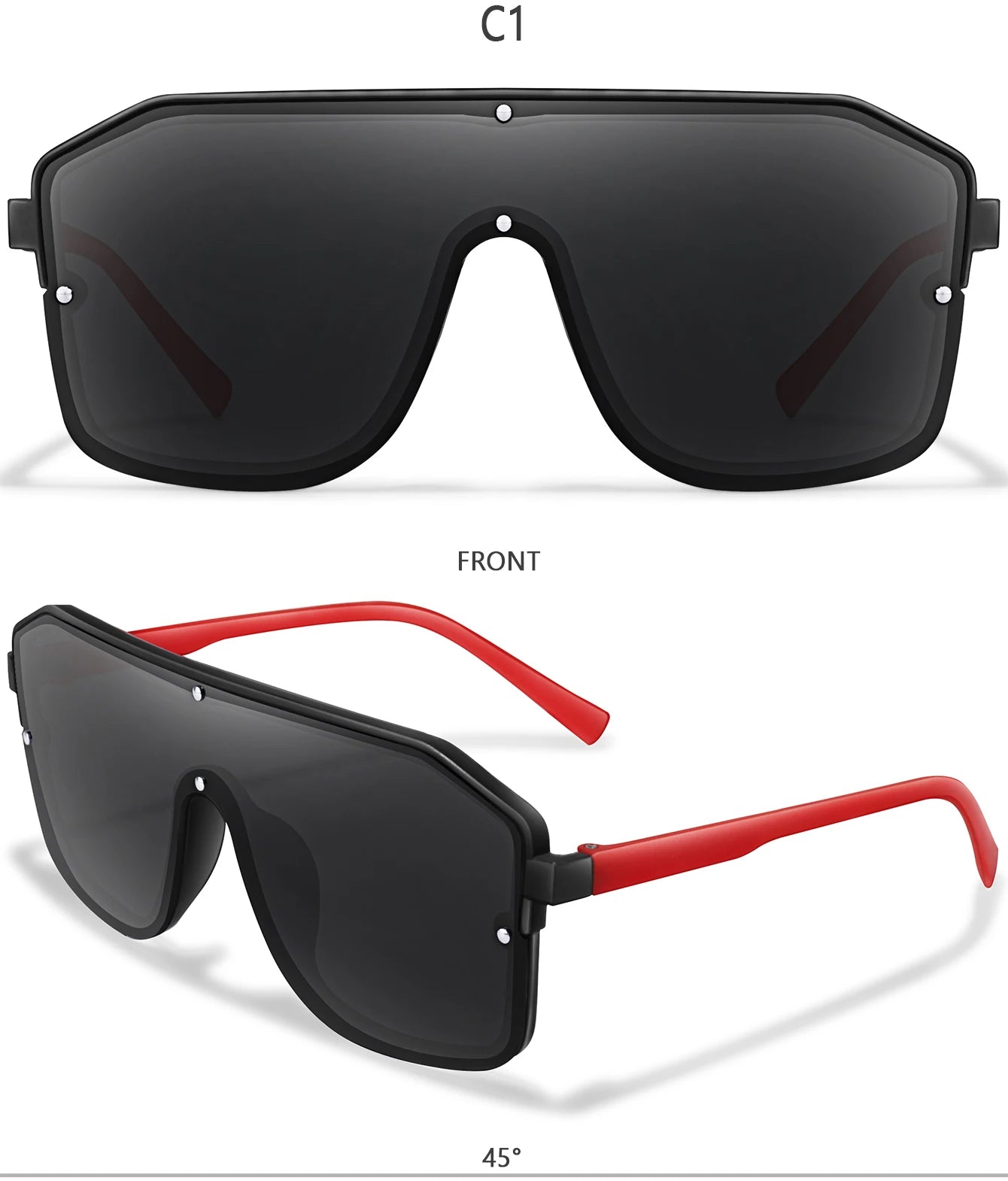 Square Big Frame Sunglasses Men/Women 10~13days