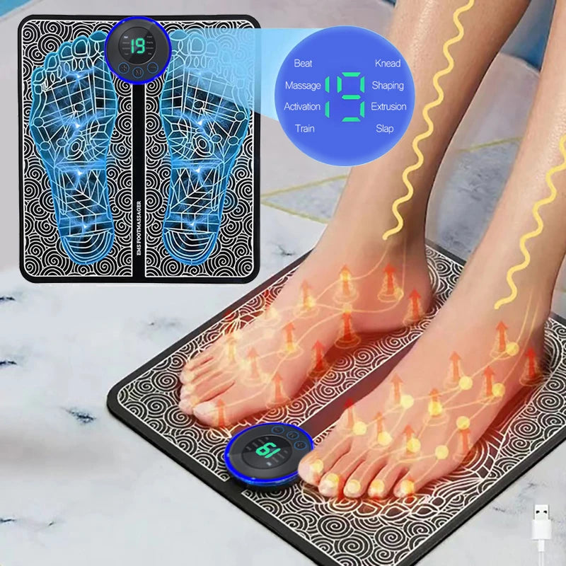 Electric Foot Massager Pad Muscle Massage Relaxation Trainer For Massage Fitness Outdoor Sport Home Family Relax 5~8days