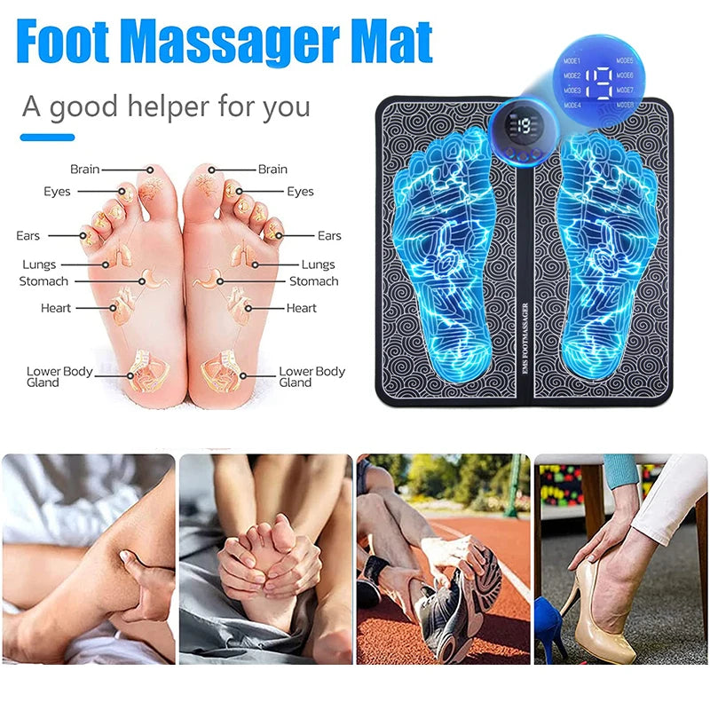 Electric Foot Massager Pad Muscle Massage Relaxation Trainer For Massage Fitness Outdoor Sport Home Family Relax 5~8days