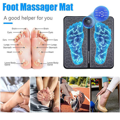 Electric Foot Massager Pad Muscle Massage Relaxation Trainer For Massage Fitness Outdoor Sport Home Family Relax 5~8days