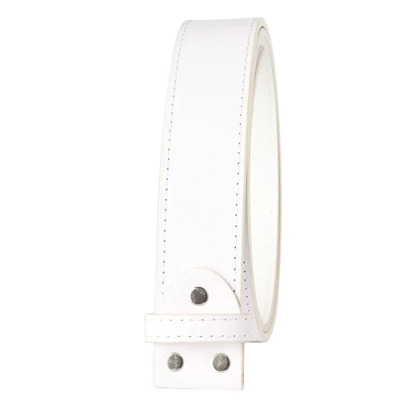 Men's PU leather Belt without buckle DIY Belt accessories 3.8cm 9~14days
