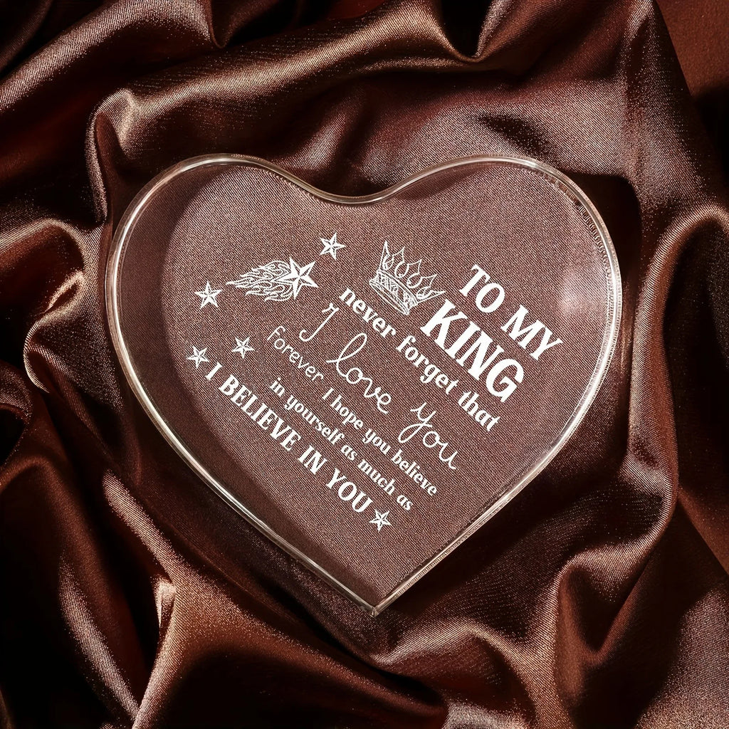 Unique Acrylic Heartfelt Gift - Personalized Romantic I Love You Message - Perfect For Boyfriend, Husband 8~11days