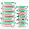 10 Pack Glass Meal Prep Containers, Food Storage Containers With Lids Airtight, Glass Lunch Boxes, Microwave, Oven, Freezer And Dishwasher 4~10days