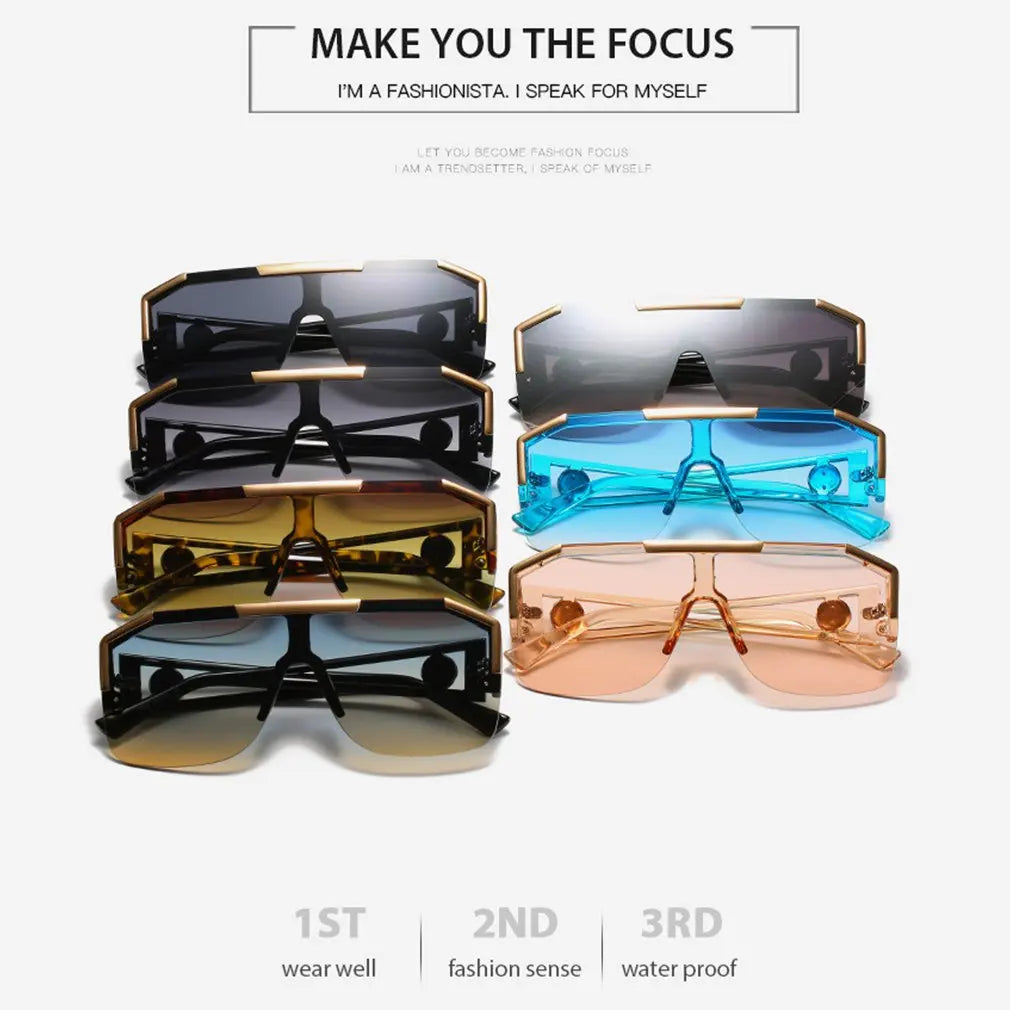 Luxury Big Square Sunglasses Women Female Oversized Black Shades UV400 7~11days