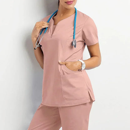 Surgical Uniforms Woman Scrub Set Top + Pant 3~8days