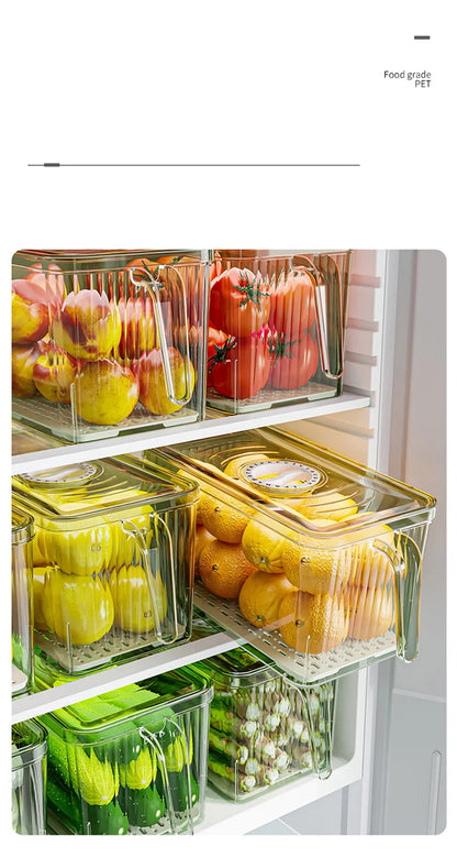 GIANXI Refrigerator Storage Box Food-grade Kitchen Special Storage Box Food Fruit And Vegetable Fresh-keeping Box 9~13days